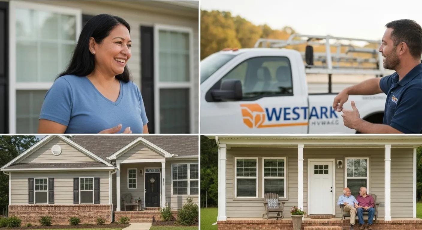 Happy homeowners in Mena and Waldron sharing positive experiences with Westark HVAC services